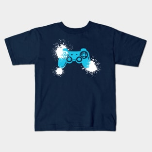 Gaming Controller Paint Splatters Color Splash Gift Kids T-Shirt